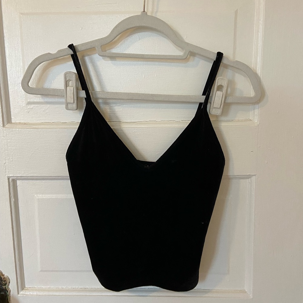 brandy melville velvet crop top